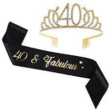 Time to celebrate the fantastic four decades of your amazing journey here on earth! Buy 40th Birthday Sash Rhinestone Tiara Kit Happy 40th Birthday Party Supplies For Women 40 Fabulous Birthday Gifts Birthday Crown For Women 40th Birthday Party Decorations Online In Turkey B08yjyqtfz