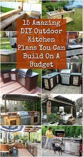 They can tie a design together, add a bright pop of color, or complement the landscape after you've decided upon a layout and general design scheme, you'll want to think about what type of outdoor kitchen cabinetry will serve you best. 15 Amazing Diy Outdoor Kitchen Plans You Can Build On A Budget Diy Crafts