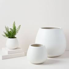 Get info of suppliers, manufacturers, exporters, traders of ceramic pots for buying in india. Pure White Ceramic Planters