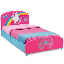 Product title better homes and gardens leighton wood bed for bedroom, full size frame, white average rating: Jojo Siwa Upholstered Twin Bed By Delta Children Walmart Com Walmart Com
