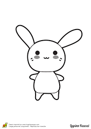 Un petit lapin kawaii a dessiner coussins en 2019. Coloriage Lapin Kawai Sur Hugolescargot Com En Ligne Gratuit A Imprimer