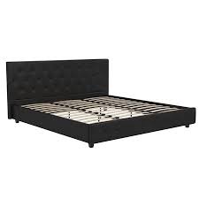 $10.00 coupon applied at checkout. Dhp Dakota Upholstered Platform Bed King Size Frame Black Walmart Com Upholstered Beds Upholstered Platform Bed Leather Upholstered Bed