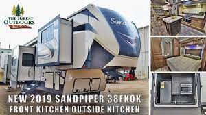 Rv.ganderoutdoors.com has been visited by 100k+ users in the past month New 2019 Sandpiper 38fkok Front Outside Kitchen Fifth Wheel Luxury Camper Greeley Colorado Dealer Youtube