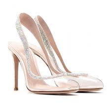 Gianvito Rossi Heels Cinderella Shoes Glass Slipper Wedding Shoes Heels