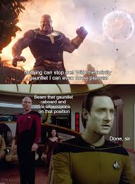 Infinitywar Thanos Startrek 37threalm Star Trek Funny Star Trek Meme Star Trek Data