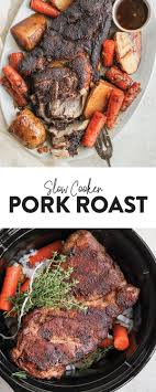 Pour the mixture over the beef and vegetables in the slow cooker. This Slow Cooker Pork Roast Is Fall Off The Bone Delicious And All You Have To Do Is Thr Slow Cooker Pork Roast Pork Roast Recipes Pork Roast Crock Pot Recipes