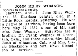 John Riley Womack (1882-1938)
