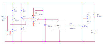 Um66 Simple Continuity Tester And Polarity Testing Circuit Circuit Diagram Diagram Electronics Projects