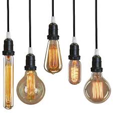 Luminaria Pendente Cabo Preto Lampada Vintage Retro 220v R 62 50 Lampadas Vintage Lampada Filamento Luminarias Pendentes