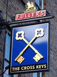Black And Blue Wigmore Street The Cross Keys Pub Sign Pub Signs Signs Pub Pub