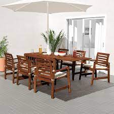 Show signs of wear with 3 years use. Applaro Table 6 Armchairs Outdoor Brown Stained Ikea