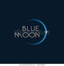Moon Logo In Blue Moon Logo Logos Logo Design
