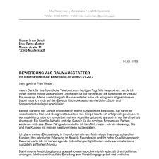 Bewerbung Als Raumausstatter Raumausstatterin Bewerbung Co Als raumausstatter beherrschst du die nähmaschine wie kaum ein anderer.