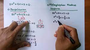 Cara mencari nilai x1 dan x2 dalam persamaan kuadrat. Mudah Dipahami 3 Cara Menentukan Akar Persamaan Kuadrat Youtube
