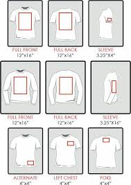 Sizing Chart For Designing With Htv On A T Shirt Cricut