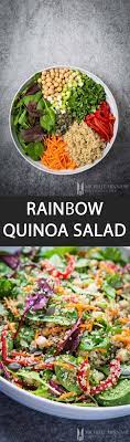 Rainbow Quinoa Salad A Perfect Lunch Recipe For A Balanced Vegan Salad Recipe Recipes Vegetarian Recipes Lunch Recipes