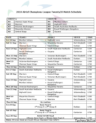 The 2010 champions league twenty20 was the second edition of the champions league twenty20, an international twenty20 cricket tournament. Champions League T20 2010 Watch Online For Free