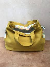 Cabas En Lin Moutarde Et Liberty Les Pluriels Du Lin Tutos Sacs Sac Sac En Toile
