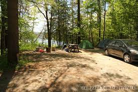 Located in hague, on the west side lake george, rogers rock is a popular campground steeped in history.the campground is named after robert rogers, an american frontiersman who slipped through the fingers of pursuing native americans by sliding down the steep face of what is now called rogers rock during the french and indian war. Rogers Rock Campground Campsite Photos Site 6