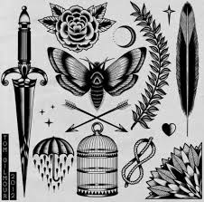 Old Fashioned Drawing Feather Tattoos Traditional Tattoo Black And Grey Black And Grey Tattoos