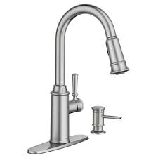 So, you will enjoy flexibility in controlling the water flow volume. Moen Glenshire Single Handle Pull Down Sprayer Kitchen Faucet With Reflex And Power Clean In Spot Resist Stainless 87731srs The Home Depot Kitchen Faucet Moen Kitchen Faucet Kitchen Faucets Pull Down
