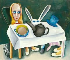 Charlz Blekman Nogi Pod Stolom 1956 Charles Blackman Feet Under The Table 1956 Alice In Wonderland Series Australian Art