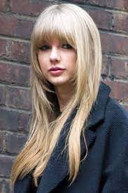 Soft Blunt Bangs Taylor Swift Haircut Taylor Swift Hair Layered Hair With Bangs