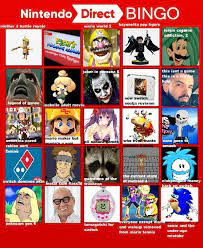 Some of them are transparent (.png). Here S A Nice Bingo Card For The Upcoming Nintendo Direct Memes