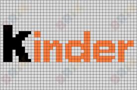 Kinder Pixel Art Punto Croce