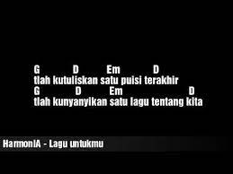 Chord Gitar Harmonia Lagu Untukmu