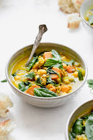 Golden Coconut Turmeric Lentil Chickpea Soup Well Fed Soul Recipe Chickpea Soup Healthy Recipes Sweet Potato Spinach