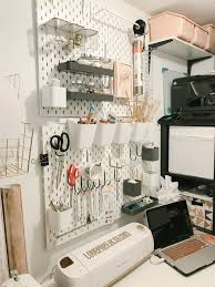 What is the cricut craft room? How To Turn A Closet Into A Craft Room Pegboard Craft Room Craft Room Design Small Craft Rooms
