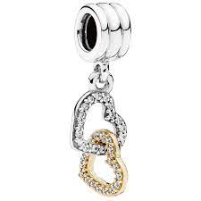 Pandora ist heute schon weltbekannt und über 90% der frauen verlieben. Pandora Charm Anhanger Verschlungene Herzen 792068cz 585er Gold 925er Silber Galeria Karstadt Kaufhof