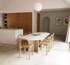 Curated Spaces On Instagram This Is A Special One Extra Large Travertine Table Made In Milano Italian Dining Room Table Dining Table Italian Dining Room