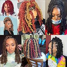 Buy Zrq Butterfly Locs Crochet Hair Short 12 Inch 6 Packs Brown Butterfly Braids Crochet Locs Crochet Bob Hair Pre Looped Distressed Faux Locs For Women 30 Online In Turkey B09247939w