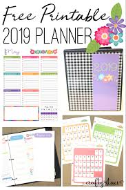 2020 calendar download 18 free printable excel templates. Printable 2019 Planner Crafty Staci