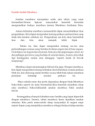 Mereka yang mempunyai tabiat ini dapat banyak kelebihan dan manfaat. Contoh Karangan Perpustakaan