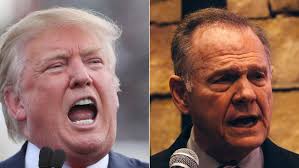 Image result for moore and trump images