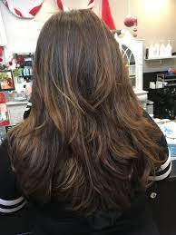 Haircolor Highlights Caramel Chocolate Longhairstyles Layers Blowout Long Hair Styles Hair Styles Beauty