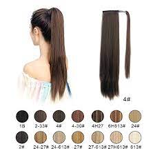 Barsdar 26 Long Straight Wrap Around Synthetic Ponytail Https Www Amazon Com Dp B078mq8q39 Ref Cm Sw Clip In Ponytail Hair Extensions Ponytail Extension