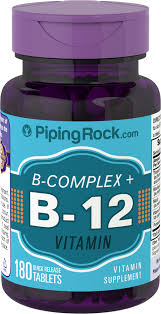 Check spelling or type a new query. B Complex Plus Vitamin B 12 180 Tablets Pipingrock Health Products