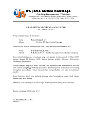 Komponen dan contoh surat pengalaman kerja. Contoh Surat Pengalaman Kerja