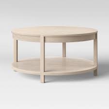 Give a round shape to. Porto Round Wood Coffee Table Bleached Wood Project 62 Target