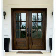 Incredible seven piece courthouse brass clad double door unit complete with upper and lower sidelites and large center window. Andalucia 6 Lite Tdl Double Entry Door Grand Entry Doors