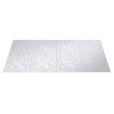 Each tile within the panel is about 6″ x 6″. Fasade Regalia Pvc 2 X 4 Glue Up Ceiling Tile At Menards