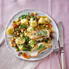 Zander Mit Orientalischem Blumenkohlsalat Rezept Blumenkohlsalat Salat Kohl