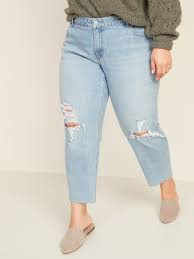 Shop all styles of distressed and ripped jeans for men at levi's®. Mid Rise Boyfriend Straight Plus Size Ripped Jeans Old Navy