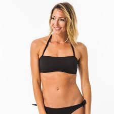 Haut De Maillot De Bain Bandeau Laura Noir Avec Coques Amovibles Olaian Decathlon