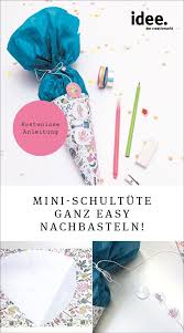 Mini Schultuten Einfach Nachbasteln Mit Der Kostenlosen Anleitung Sie Ist Eine Tolle Schultute Basteln Anleitung Schultute Basteln Geschenke Schulanfang