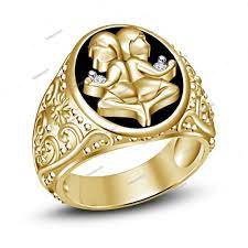 White Simulated Diamond Gemini Astrology Zodiac Sign Men S Band Ring Size 7 14 Rings For Men Mens Engagement Rings Diamond Mens Band Rings